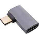 InLine USB4-adapter, USB-C isane/emane parem/vasak nurga all, alumiinium, hall