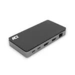 ACT USB-C 4K MST dokkimisjaam 2 HDMI monitorile, Ethernet, USB-C, 3x USB-A, PD l&auml;bivoolu ja 1-meetrine eemaldatav &uuml;henduskaabel