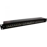 InLine patch-paneel 19-tolline Cat.6A 24 porti 1U must RAL 9005