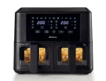 Ariete 4631 Double Air fryer 9L, 2400W, kogumaht 9L, 11 programmi, multifunktsionaalne, kuni 3,6 kg praetud toitu, temperatuur kuni 200&deg;C, kahekordne korv, must