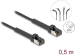 V&otilde;rgukaabel DeLOCK RJ45 &otilde;huke Cat.8.1 U/FTP 0,5 m Must