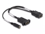 DeLOCK HDMI-kaabel 4K 60 Hz alalisvoolutoitega 2,1 x 5,5 mm 0,30 m paneelikinnitus
