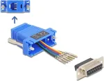 DELOCK D-Sub 15 pin female to RJ12 female assembly kit, blue