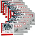 Klambrid NOVUS 24/6 DIN SUPER pakendis 10000 tk, 6 mm s&auml;&auml;re pikkus