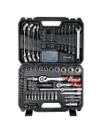 YATO 93-osaline 1/4 inch ja 1/2 inch pesade ja t&ouml;&ouml;riistade komplekt plastkarbis - YT-38784