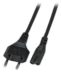 EFB Elektronik Euro-C7 toitejuhe 180&deg; must 1 m 2 x 0,75 mm&sup2; EK502.1V2