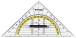 Westcott Geodreieck Set Square / Protractor 16 cm Clear Polystyrene