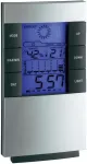 TFA 35.1087 Elektrooniline ilmajaam juhtmevaba v&auml;lisanduriga, LCD-ekraan, aatomkell, ilmaennustus, kuufaas, &auml;ratus