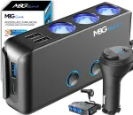 MBG Line HC67C Kahe sigaretis&uuml;&uuml;taja pistikupesa ja 3 USB-A pordiga jagaja, 120W, must