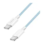 LogiLink CU0350 USB 2.0 Type-C to Type-C kaabel, 1 m, nailonist punutud, sinine, 60W Power Delivery, 480 Mbps