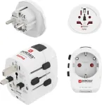 Hama World Travel Pro Light USB universaalne reisiadapteri komplekt, 3-pooluseline, 2x USB, must 00223464