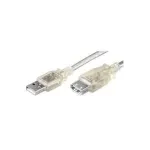 Wentronic Goobay USB 2.0 Hi-Speed pikenduskaabel, hall, 0,6 m &ndash; USB Type A isane to USB Type A emane 68624