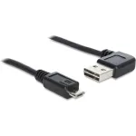 Delock Easy - USB-kaabel - USB (M) vasak/parem nurga all, &uuml;mberp&ouml;&ouml;ratav kuni Micro-USB t&uuml;&uuml;p B (M) sirge - USB2.0 - 50 cm - Must (85163)