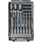 Puuriotsakute komplekt Makita E-22866 &mdash; 31 tk, erinevad suurused puidu, metalli ja m&uuml;&uuml;ritise jaoks