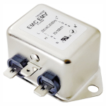 Akyga EN2010-12-F &uuml;hefaasiline EMI-filter, 12 A, 120-250 V AC, 50/60 Hz, 6,3 mm klemmid