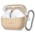 Tech-Protect silikoonkate konksuga Samsung Galaxy Buds 3 / 3 Pro jaoks, Cafe Latte