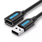 Vention USB 2.0 A-pistik A emasele pikenduskaabel 3M must PVC t&uuml;&uuml;p