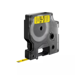 DYMO autentsed D1 sildid | Must tr&uuml;kk kollasel lindil | 6 mm x 7 m | Isekleepuvad sildid LabelManager siltide valmistajatele | Valmistatud Euroopas