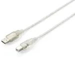 USB 2.0 Type A to Type B kaabel Equip 128650 1.8m Transparent Silver