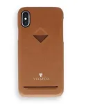 Kaardipesaga tagakest VixFox Samsung S9-le &mdash; karamellpruun, tagakaas kaarditaskuga