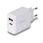 Lindy 73424 mobiilseadme laadija Universaalne Valge Vahelduvvool Kiirlaadimine Siseruumides