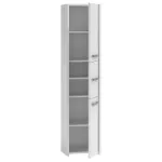 Vannitoa hoiukapp top e shop S43 BIEL &mdash; vabalt seisev, 6 riiulit, 400&times;300&times;1700 mm, valge