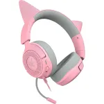 Peakomplekt Razer Kraken Kitty V3 X &mdash; juhtmega USB Type-A, k&otilde;rvapealne, 20&ndash;28 kHz, 1,3 m kaabel, roosa
