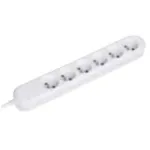 Pikendusjuhe Bachmann 381.247K 1,5 m 6 Schuko pistikupesa valge