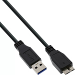 InLine USB 3.2 Gen.1 kaabel, USB-A - Micro-USB B, 5 m, must (35450)
