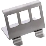 InLine 76203E metallist Keystone kl&otilde;psatav DIN-liistule kinnitatav kinnitusklamber, 3-pordiline