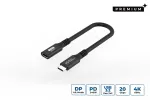 USB-C&ndash;USB-C kaabel MicroConnect USB3.2CC015EX, USB 3.2 Gen 2x2, 0,15 m, must