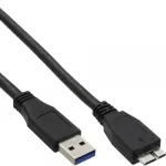 InLine USB 3.2 Gen.1 kaabel, A-t&uuml;&uuml;pi isane / Micro-B isane, must, 1,5 m