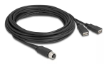 DeLOCK anduri/t&auml;ituri kaabel 5 m M12 2 x USB Type-A must 60652