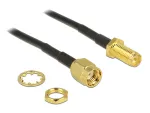 DeLOCK 88876 RP-SMA (M) &ndash; RP-SMA (F) antennikaabel, RG-174, 0,2 m, must