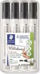 Valge tahvli marker Staedtler 351WP4-9X must 2,0 mm otsaga