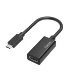 Hama 00200315 videokaabli adapter USB USB-C HDMI Must