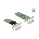 DeLOCK PCI Express x16 kaart neljale sisemisele NVMe M.2 Key M-le &ndash; madalprofiil