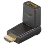 Wentronic Goobay HDMI&trade;-Adapter, HDMI Standard-Socket (Type A), Must - HDMI&trade; A-Pesa > HDMI&trade; A-Pistik, nurga all p&ouml;&ouml;ratav (51721)