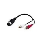 Wentronic Goobay DIN/RCA-adapterkaabel, 0,2 m - DIN-pistikupesa 180&deg; (5-kontaktiline) > 2x RCA-pistik (heli vasak/parem) (50004)