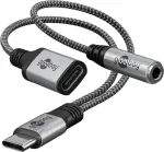 Goobay Adapter USB-C&trade; to USB-C&trade; and jack, 3,5 mm AUX (74524)