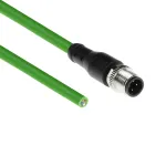 ACT Industrial 1,50 meetri pikkune andurikaabel M12D 4-kontaktiline isane lahtise otsaga, Superflex Xtreme TPE-kaabel, varjestatud