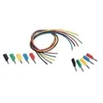 Voltcraft MS-4041/5*1 Test Lead Set, 4 mm Banana Plug, 1 m, must/punane/sinine/kollane/roheline