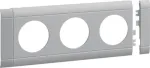 HAGER GB080307035 kateplaat kolmekordne pistikupesa halogeenivaba OT 80 helehall (GB080307035)
