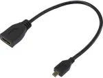 SpeaKa Professional HDMI-adapter [1x HDMI-pistik D Micro - 1x HDMI-pesa] Must Kullatud pistikukontaktid (SP-7870588)