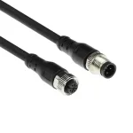 ACT Industrial 3.00 meetrit andurikaabel M12A 4-kontaktiline isane M12A 4-kontaktilisele emasele, Superflex Xtreme TPE-kaabel, varjestatud