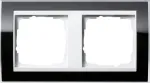 GIRA 2fach Rahmen Event Klar, Standard 55, System 55 Schwarz 0212733