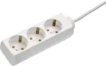 Pikendusjuhe AS Schwabe 13911, Schuko pistikupesad, 1 tk, valge