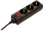 Pikendusjuhe AS Schwabe 11362 &mdash; must Schuko pistikupesa l&uuml;litiga, 1 tk