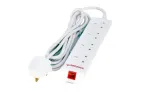 Microconnect MC-UKSURGESTRIP4-2M pikendusjuhe 4 vahelduvvoolu pistikupesa Siseruumides Valge