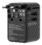 Verbatim Charge 'n' Travel 100W universaalne reisiadapter sisset&otilde;mmatava kaabliga, must